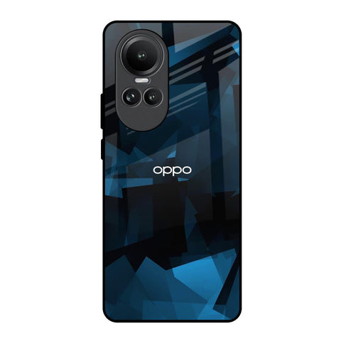 Polygonal Blue Box Oppo Reno10 5G Glass Back Cover Online