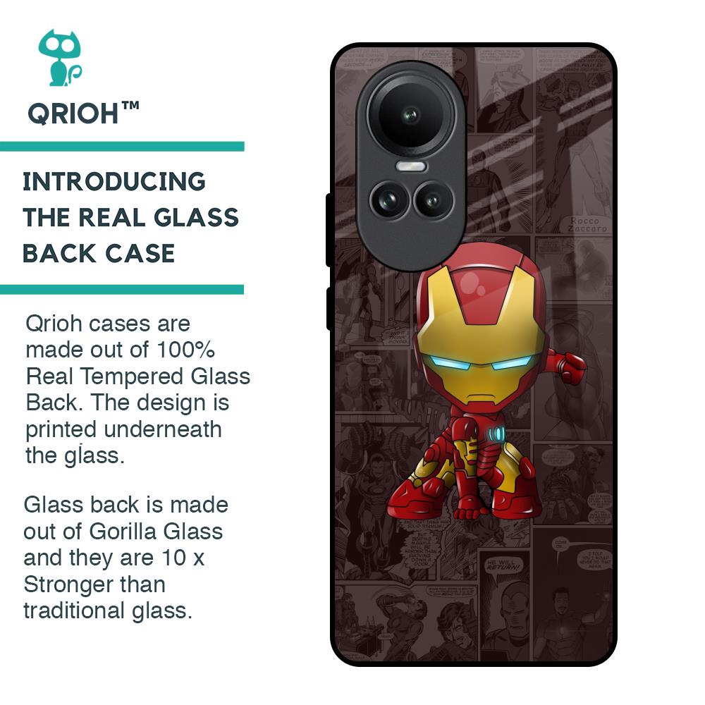 Angry Baby Super Hero Glass Case for Oppo Reno10 5G