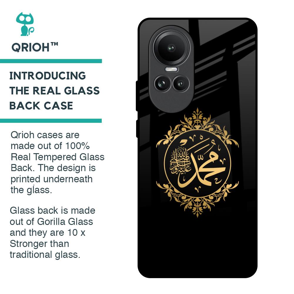 Islamic Calligraphy Glass Case for Oppo Reno10 5G