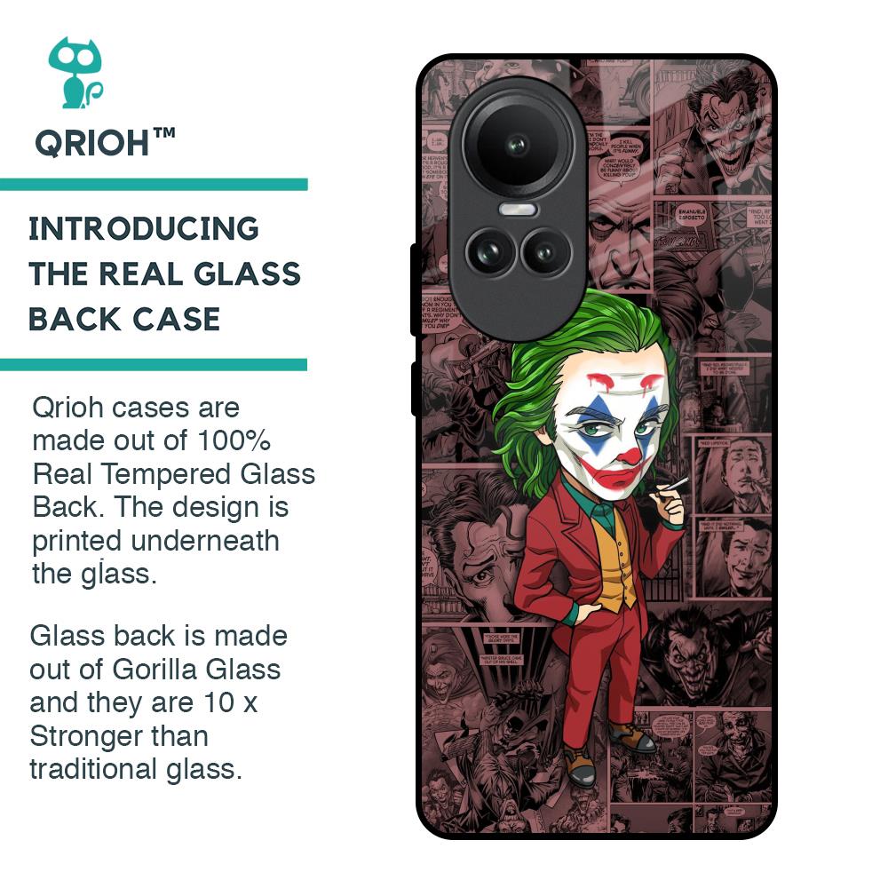 Joker Cartoon Glass Case for Oppo Reno10 5G