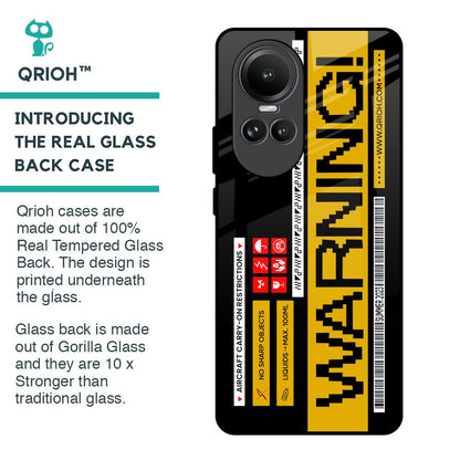 Aircraft Warning Glass Case for Oppo Reno10 5G