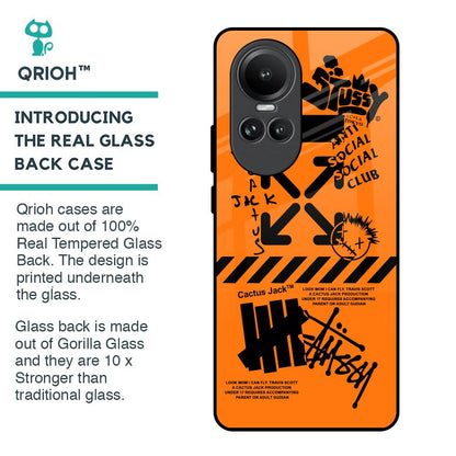 Anti Social Club Glass Case for Oppo Reno10 5G