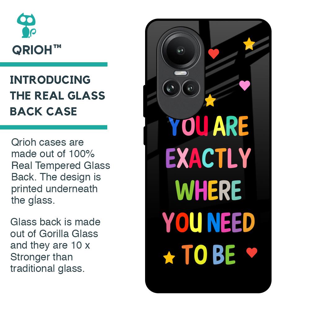 Magical Words Glass Case for Oppo Reno10 5G