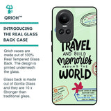 Travel Stamps Glass Case for Oppo Reno10 5G