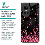 Heart Rain Fall Glass Case For Oppo Reno10 5G