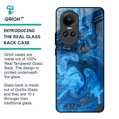 Gold Sprinkle Glass Case for Oppo Reno10 5G