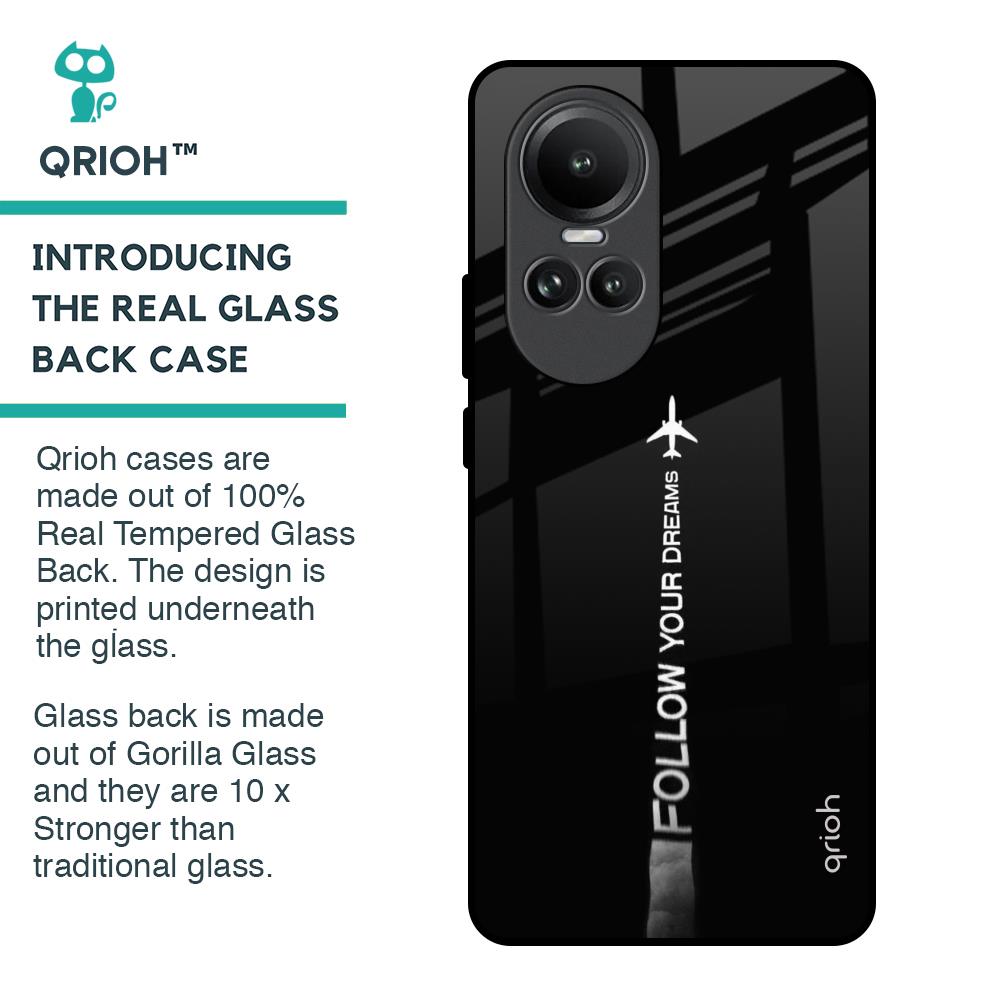 Follow Your Dreams Glass Case for Oppo Reno10 5G