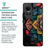 Retro Gorgeous Flower Glass Case for Oppo Reno10 5G