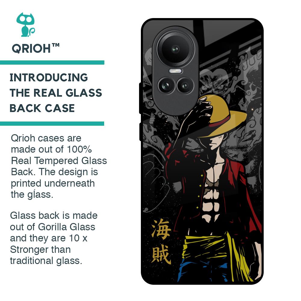 Dark Luffy Glass Case for Oppo Reno10 5G