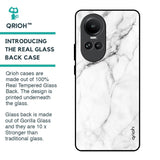 Modern White Marble Glass Case for Oppo Reno10 5G