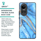 Vibrant Blue Marble Glass Case for Oppo Reno10 5G