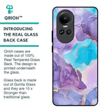 Alcohol ink Marble Glass Case for Oppo Reno10 5G