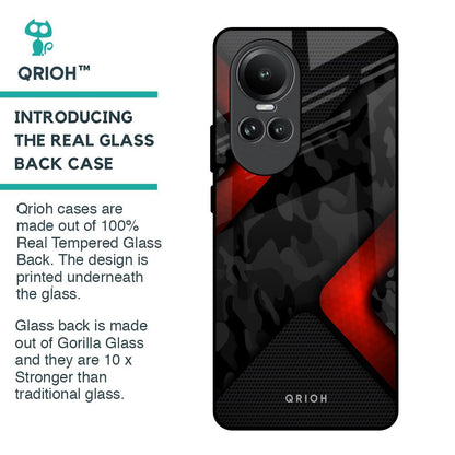Modern Camo Abstract Glass Case for Oppo Reno10 5G