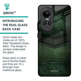 Green Leather Glass Case for Oppo Reno10 5G