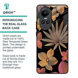 Lines Pattern Flowers Glass Case for Oppo Reno10 5G