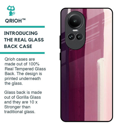Brush Stroke Art Glass Case for Oppo Reno10 5G