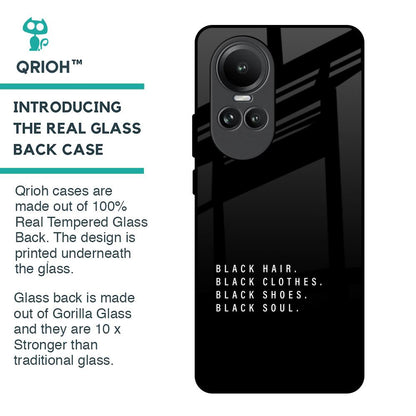 Black Soul Glass Case for Oppo Reno10 5G