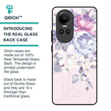 Elegant Floral Glass Case for Oppo Reno10 5G