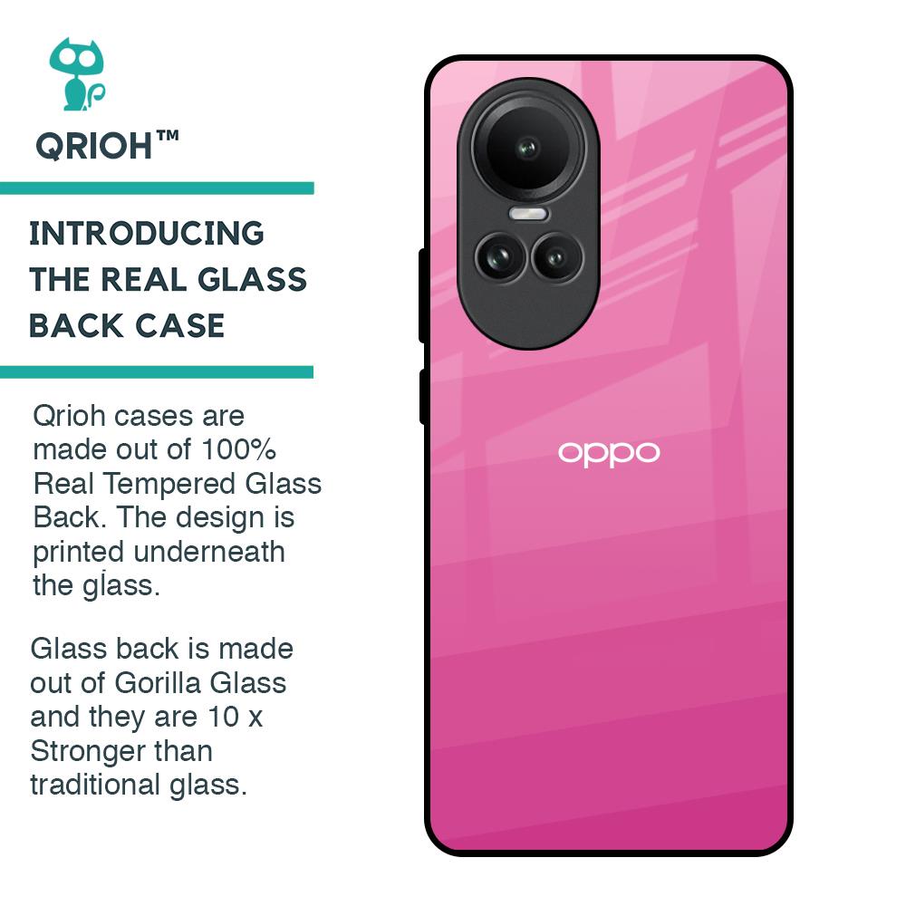 Pink Ribbon Caddy Glass Case for Oppo Reno10 5G