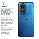 Blue Wave Abstract Glass Case for Oppo Reno10 5G