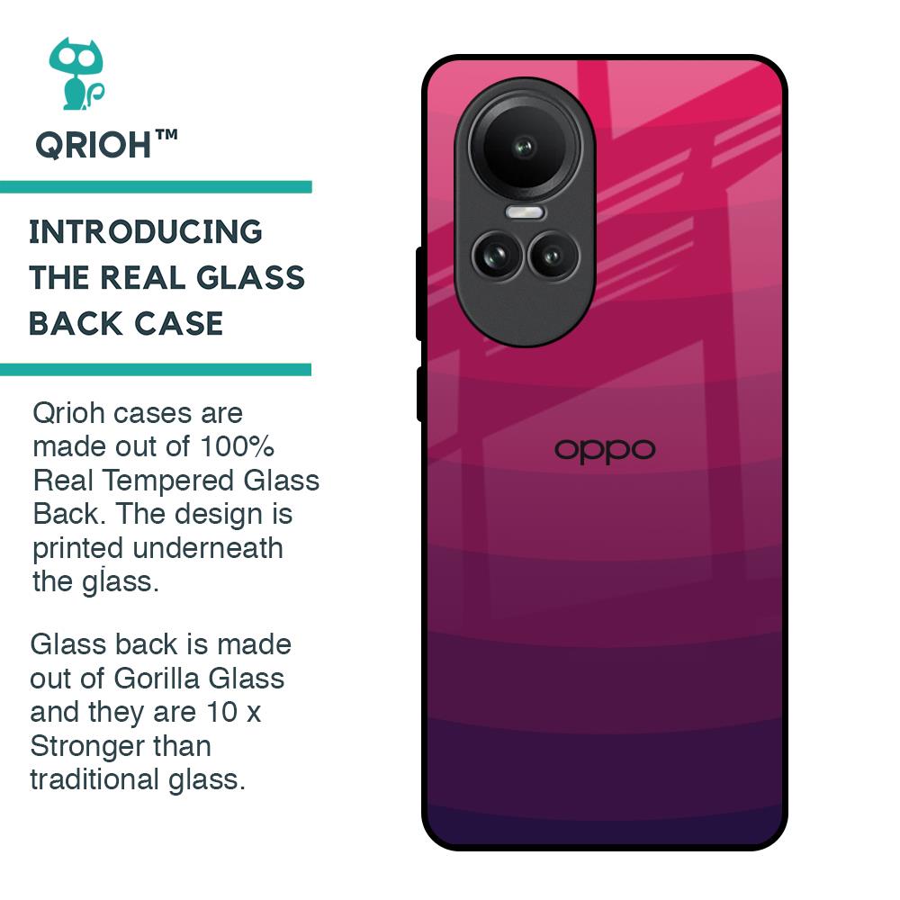 Wavy Pink Pattern Glass Case for Oppo Reno10 5G