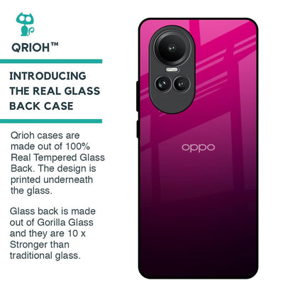 Purple Ombre Pattern Glass Case for Oppo Reno10 5G