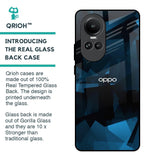 Polygonal Blue Box Glass Case For Oppo Reno10 5G