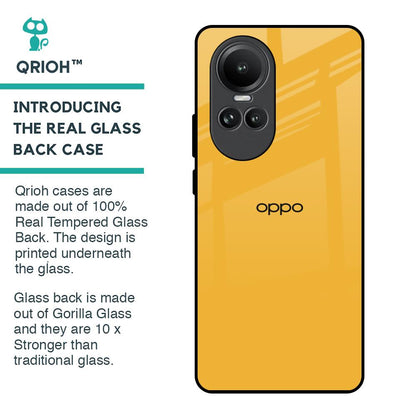 Fluorescent Yellow Glass case for Oppo Reno10 5G