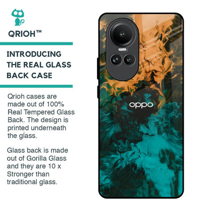 Watercolor Wave Glass Case for Oppo Reno10 5G