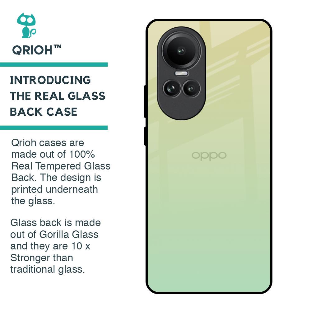 Mint Green Gradient Glass Case for Oppo Reno10 5G