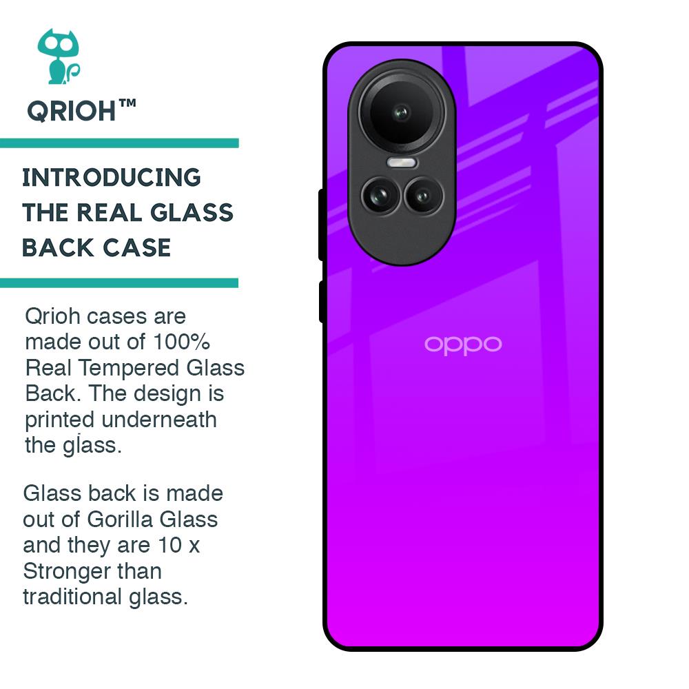 Purple Pink Glass Case for Oppo Reno10 5G