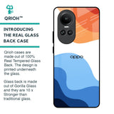 Wavy Color Pattern Glass Case for Oppo Reno10 5G