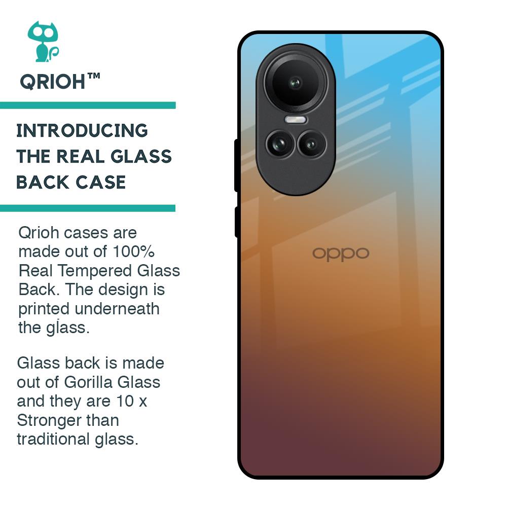 Rich Brown Glass Case for Oppo Reno10 5G