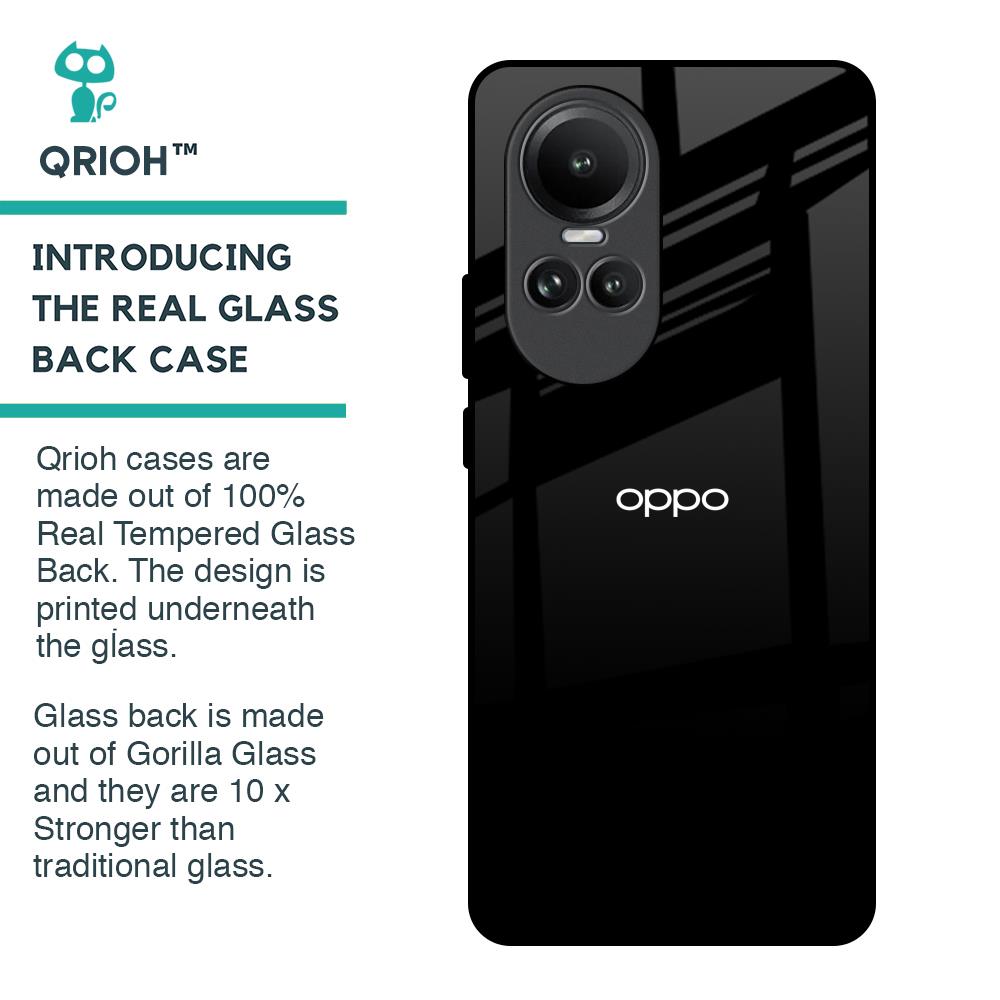 Jet Black Glass Case for Oppo Reno10 5G