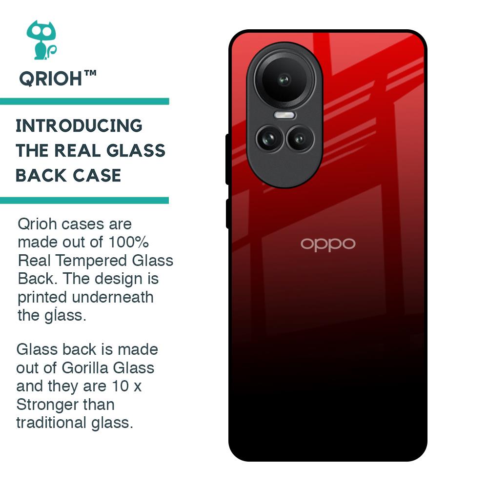 Maroon Faded Glass Case for Oppo Reno10 5G