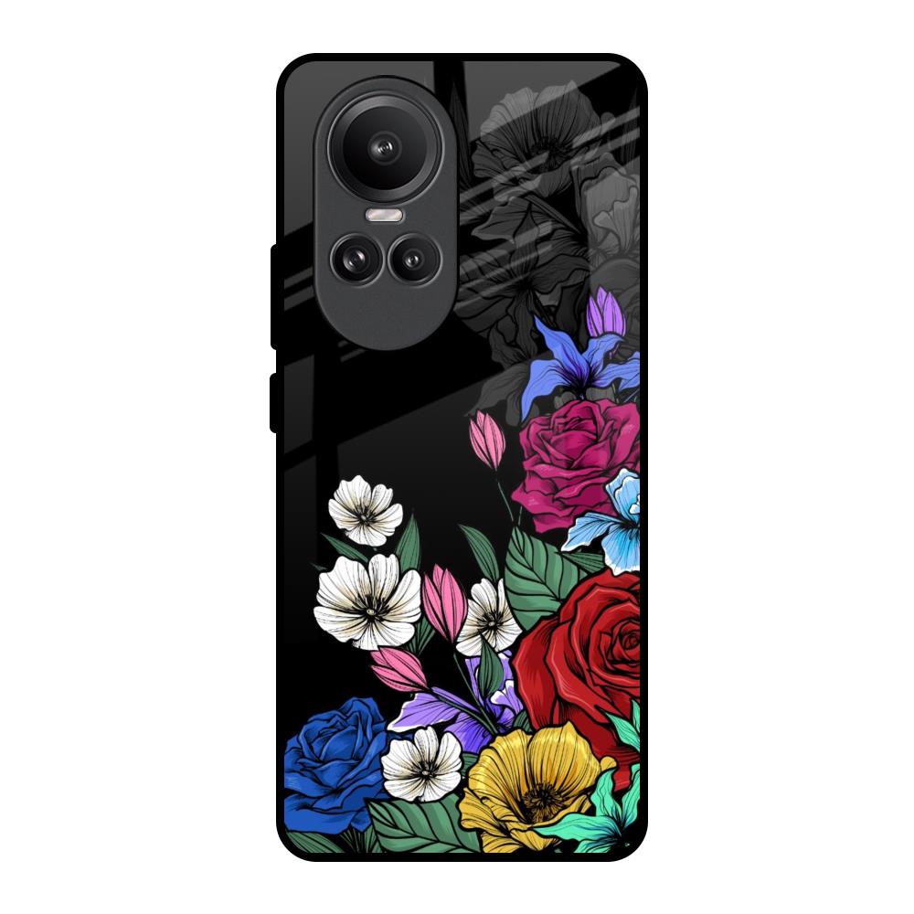 Rose Flower Bunch Art Oppo Reno10 Pro 5G Glass Back Cover Online