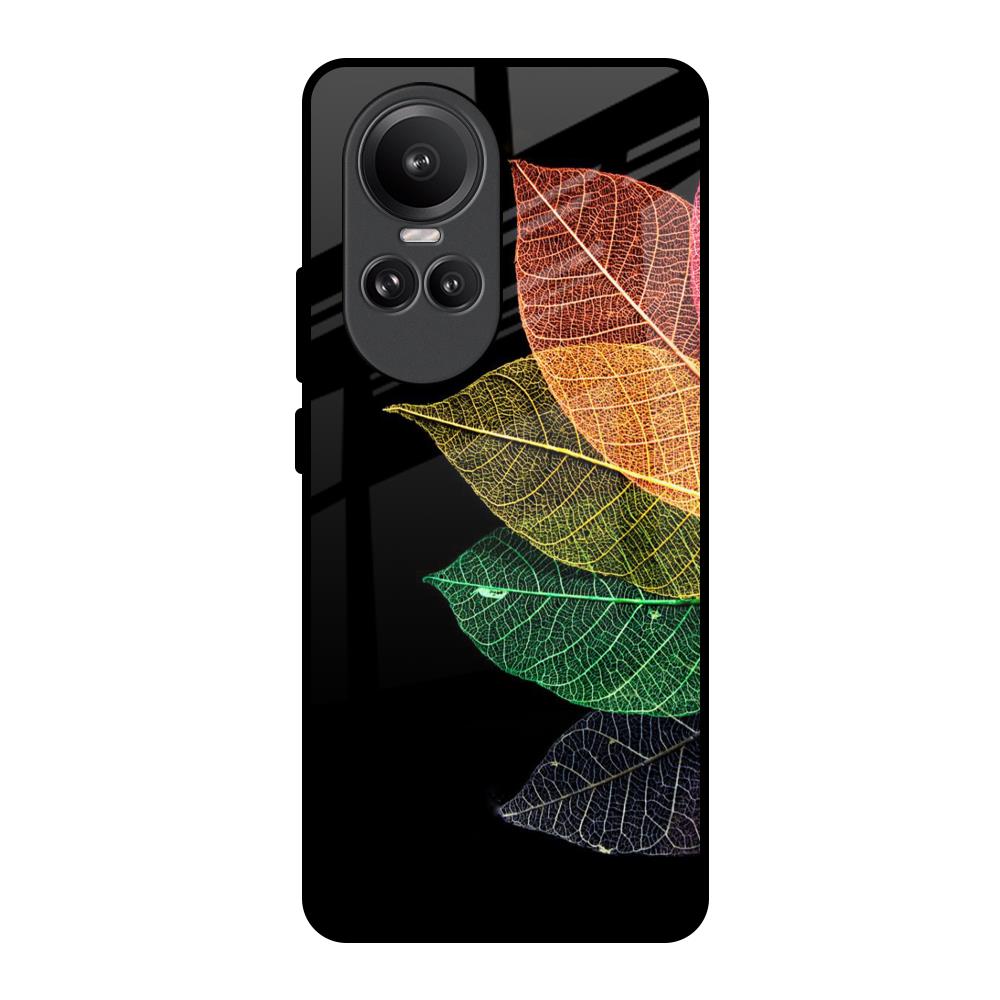 Colorful Leaves Oppo Reno10 Pro 5G Glass Back Cover Online