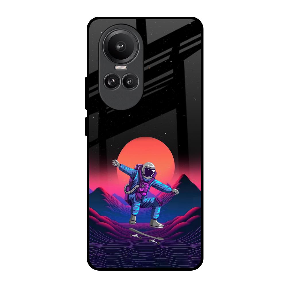 Retro Astronaut Oppo Reno10 Pro 5G Glass Back Cover Online