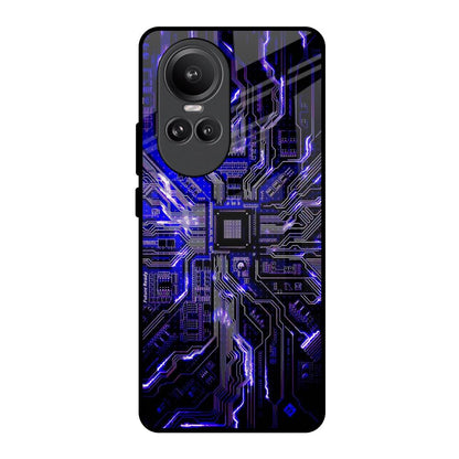 Techno Color Pattern Oppo Reno10 Pro 5G Glass Back Cover Online