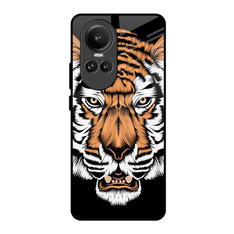 Angry Tiger Oppo Reno10 Pro 5G Glass Back Cover Online