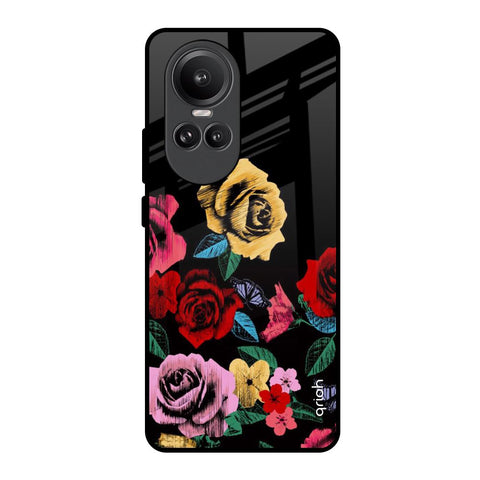 Floral Decorative Oppo Reno10 Pro 5G Glass Back Cover Online