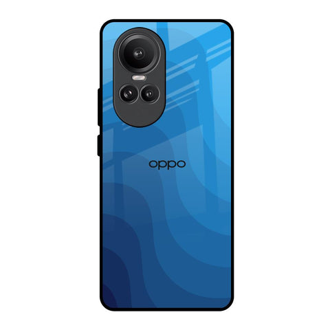 Blue Wave Abstract Oppo Reno10 Pro 5G Glass Back Cover Online