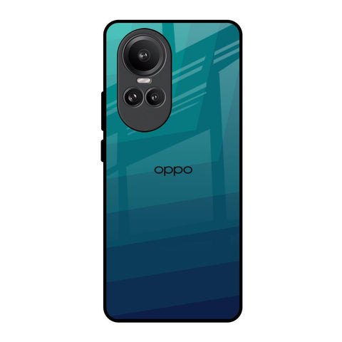 Green Triangle Pattern Oppo Reno10 Pro 5G Glass Back Cover Online