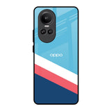Pink & White Stripes Oppo Reno10 Pro 5G Glass Back Cover Online