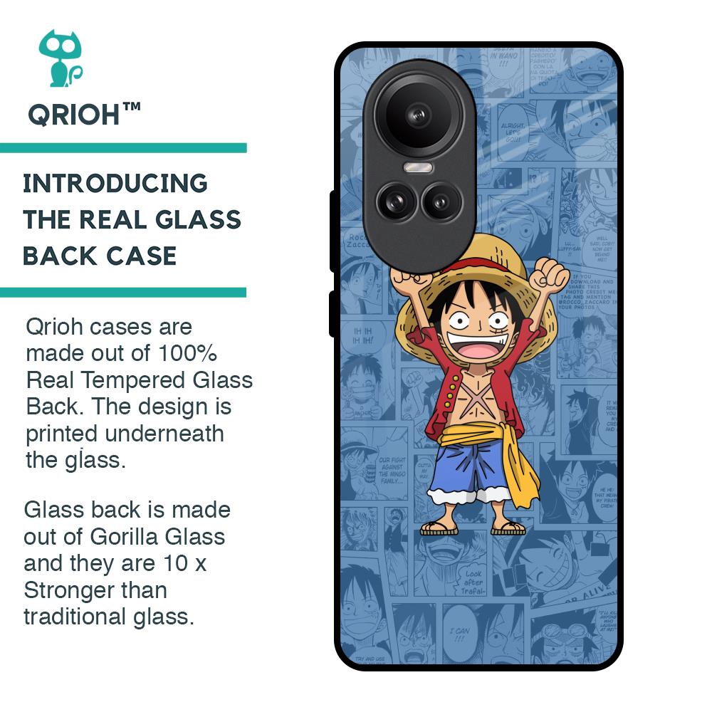 Chubby Anime Glass Case for Oppo Reno10 Pro 5G