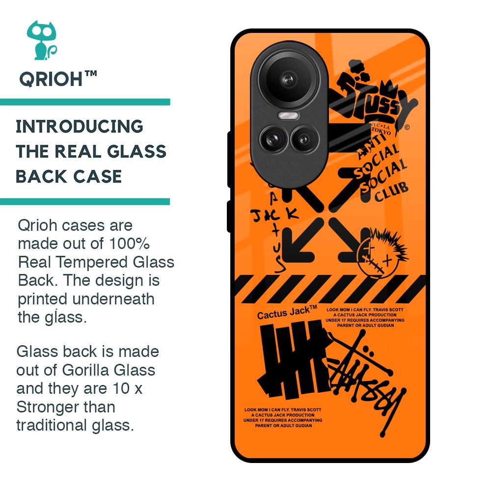 Anti Social Club Glass Case for Oppo Reno10 Pro 5G