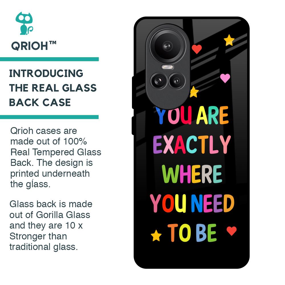 Magical Words Glass Case for Oppo Reno10 Pro 5G