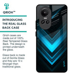Vertical Blue Arrow Glass Case For Oppo Reno10 Pro 5G