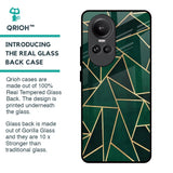 Abstract Green Glass Case For Oppo Reno10 Pro 5G