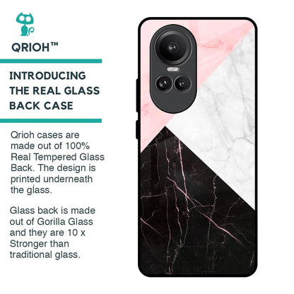 Marble Collage Art Glass Case For Oppo Reno10 Pro 5G